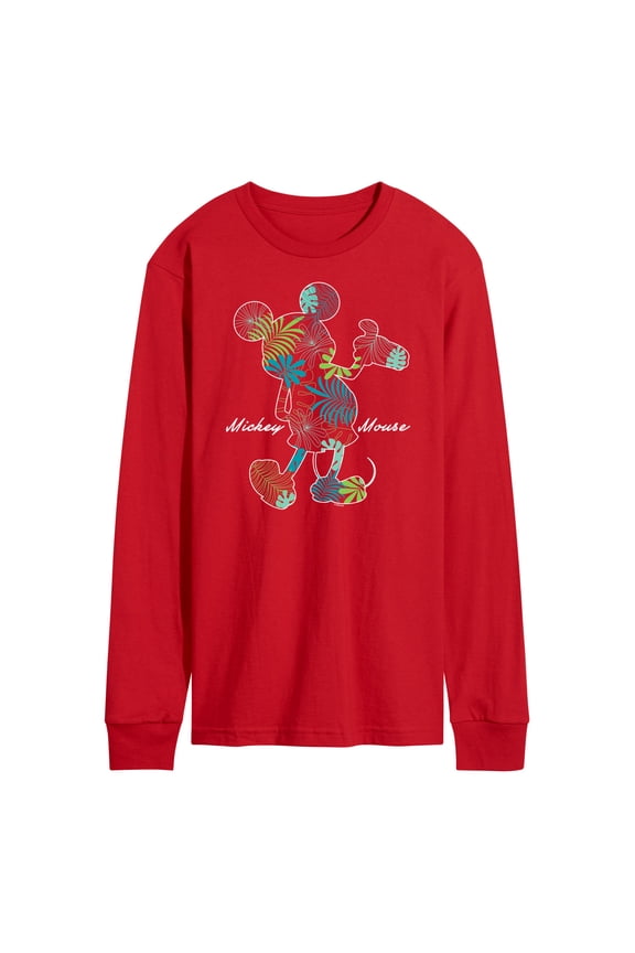 Mickey & Friends - Mickey Mouse Tropical Silhouette - Men's Long Sleeve T-Shirt