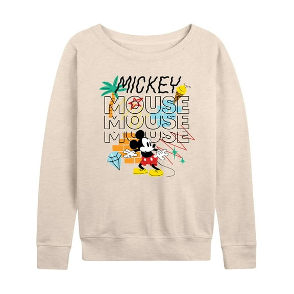 Mickey & Friends - Mickey Mouse - Women's Lightweight French Terry Long Sleeve Shirt