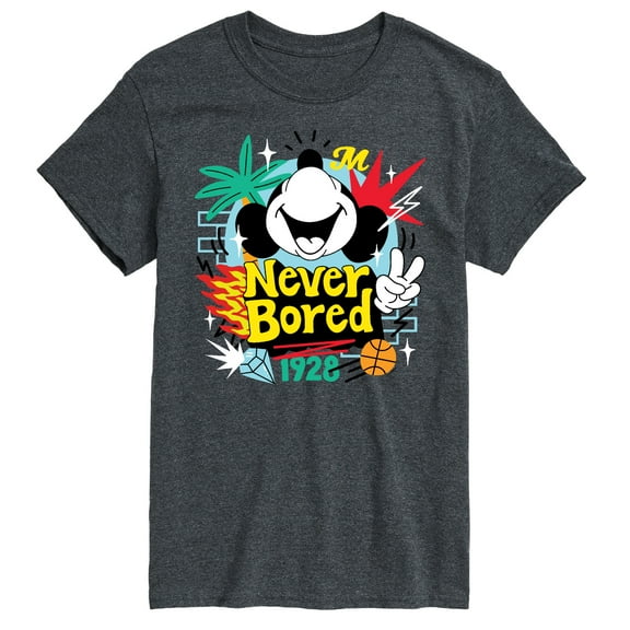 Mickey & Friends - Mickey Never Bored - Men's Short Sleeve Graphic T-Shirt