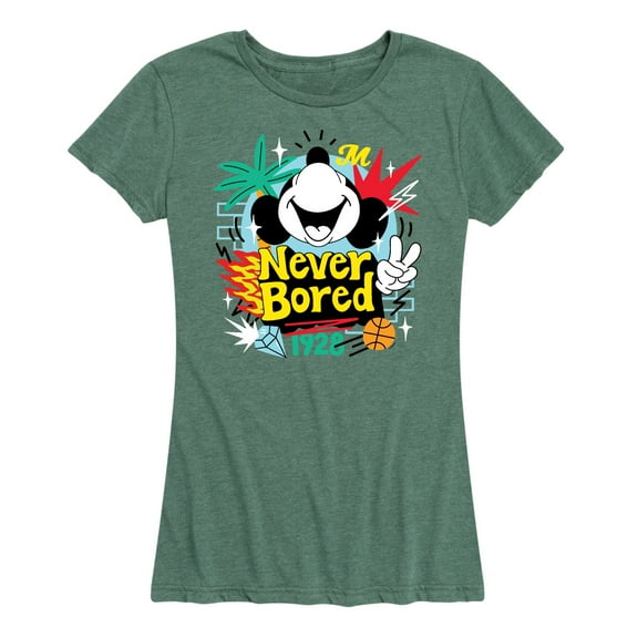 Mickey & Friends - Mickey Never Bored - Women's Short Sleeve Graphic T-Shirt