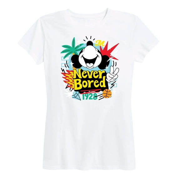 Mickey & Friends - Mickey Never Bored - Women's Short Sleeve Graphic T-Shirt