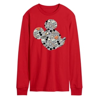 Mickey & Friends - Mickey Pattern Silhouette - Men's Long Sleeve T-Shirt