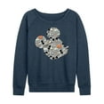 thumbnail image 1 of Mickey & Friends - Mickey Pattern Silhouette - Women's Lightweight French Terry Long Sleeve Shirt, 1 of 5