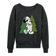 thumbnail image 1 of Mickey & Friends - Mickey Patterned Trees - Women's Lightweight French Terry Long Sleeve Shirt, 1 of 5