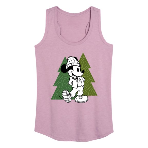 Mickey & Friends - Mickey Patterned Trees - Women's Racerback Tank Top