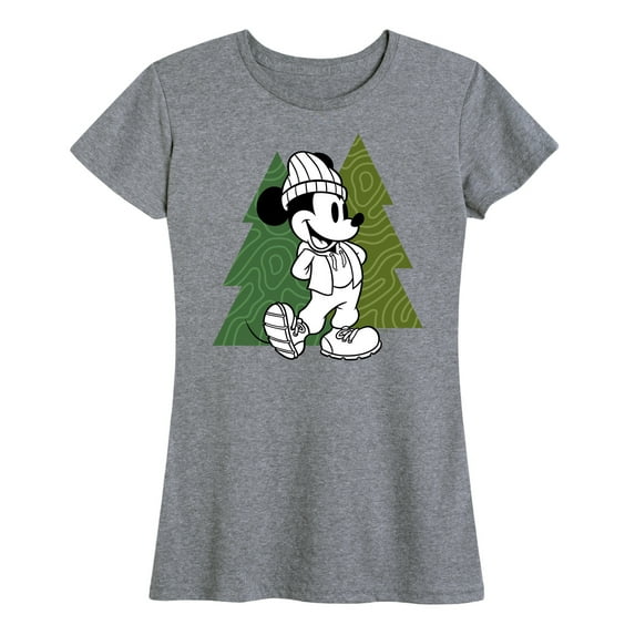 Mickey & Friends - Mickey Patterned Trees - Women's Short Sleeve Graphic T-Shirt
