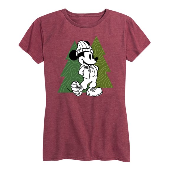 Mickey & Friends - Mickey Patterned Trees - Women's Short Sleeve Graphic T-Shirt