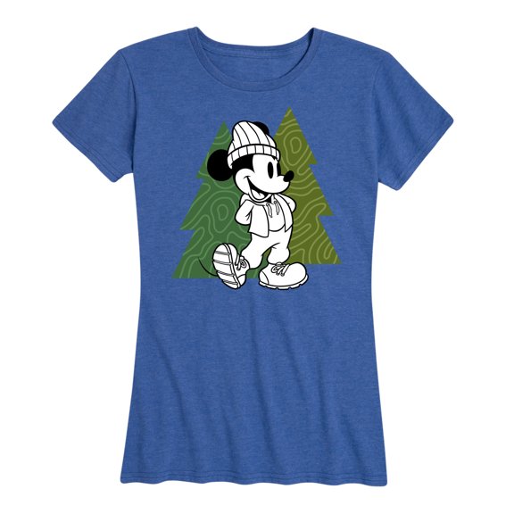 Mickey & Friends - Mickey Patterned Trees - Women's Short Sleeve Graphic T-Shirt