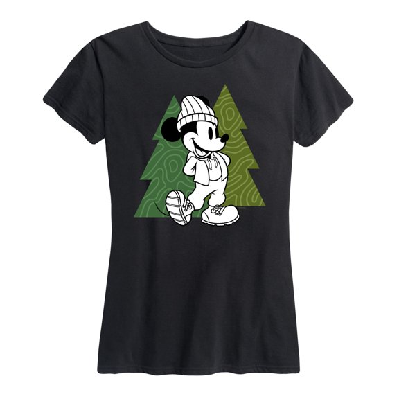 Mickey & Friends - Mickey Patterned Trees - Women's Short Sleeve Graphic T-Shirt