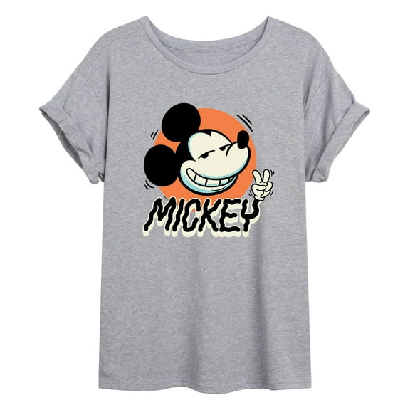 Mickey & Friends - Mickey Peace Sign - Women's Oversized T-Shirt