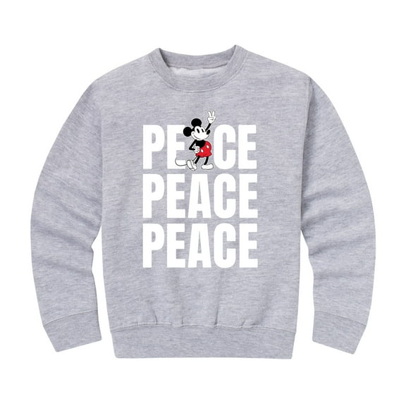 Mickey & Friends - Mickey Peace - Toddler And Youth Crewneck Fleece Sweatshirt