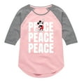 thumbnail image 1 of Mickey & Friends - Mickey Peace - Toddler And Youth Girls Raglan Graphic T-Shirt, 1 of 5