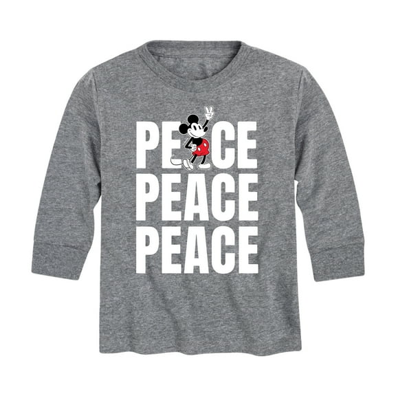 Mickey & Friends - Mickey Peace - Toddler And Youth Long Sleeve Graphic T-Shirt