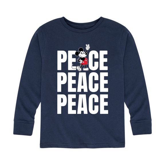 Mickey & Friends - Mickey Peace - Toddler And Youth Long Sleeve Graphic T-Shirt