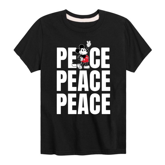 Mickey & Friends - Mickey Peace - Toddler And Youth Short Sleeve Graphic T-Shirt