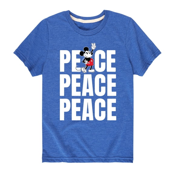Mickey & Friends - Mickey Peace - Toddler And Youth Short Sleeve Graphic T-Shirt