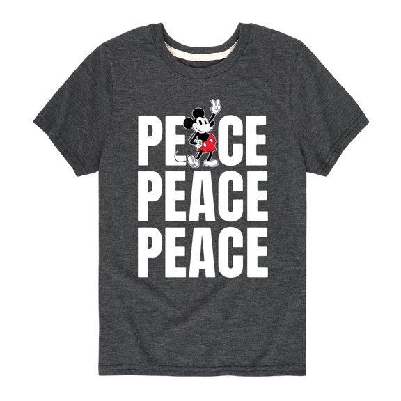 Mickey & Friends - Mickey Peace - Toddler And Youth Short Sleeve Graphic T-Shirt