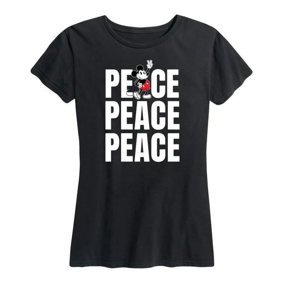 Mickey & Friends - Mickey Peace - Women's Short Sleeve Graphic T-Shirt