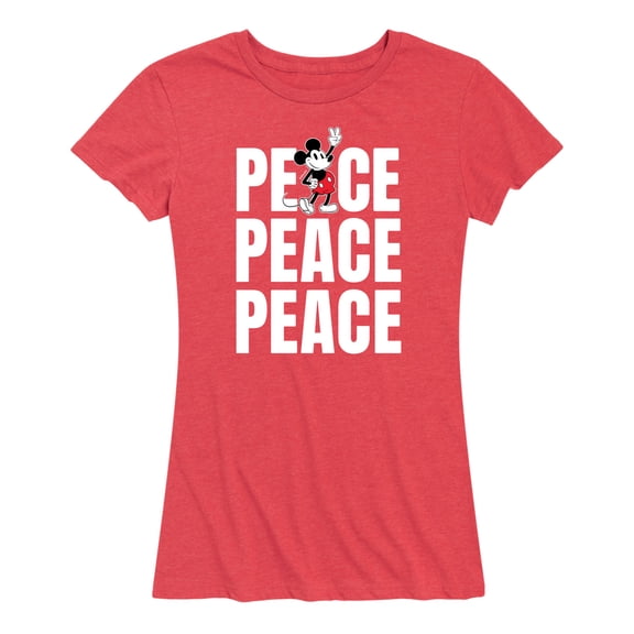 Mickey & Friends - Mickey Peace - Women's Short Sleeve Graphic T-Shirt