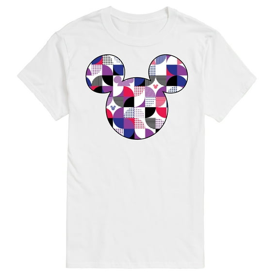 Mickey & Friends - Mickey Plaid Logo - Men's Short Sleeve Graphic T-Shirt