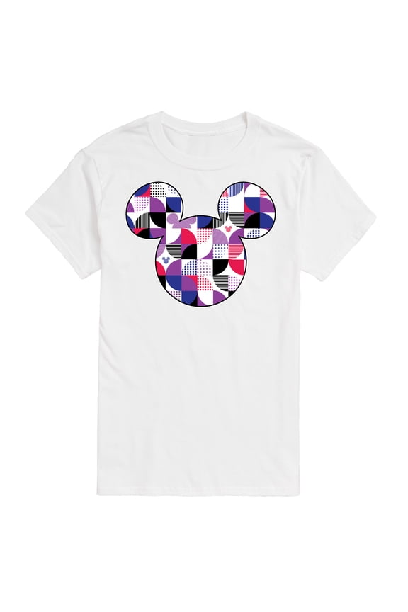 Mickey & Friends - Mickey Plaid Logo - Men's Short Sleeve Graphic T-Shirt