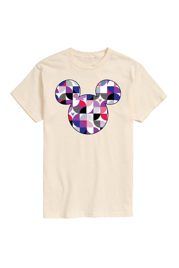 Mickey & Friends - Mickey Plaid Logo - Men's Short Sleeve Graphic T-Shirt