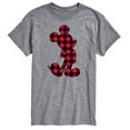 thumbnail image 1 of Mickey & Friends - Mickey Plaid Silhouette - Men's Short Sleeve Graphic T-Shirt, 1 of 5