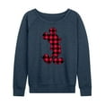 thumbnail image 1 of Mickey & Friends - Mickey Plaid - Women's Lightweight French Terry Long Sleeve Shirt, 1 of 5