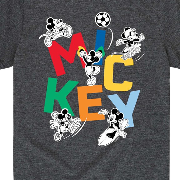 Mickey & Friends - Mickey Playing Sports - Toddler And Youth Short Sleeve Graphic T-Shirt