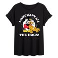thumbnail image 1 of Mickey & Friends - Mickey Pluto Just Want All Dogs - Women's Oversized T-Shirt, 1 of 5
