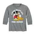 thumbnail image 1 of Mickey & Friends - Mickey Pluto Just Want All Dogs - Toddler And Youth Long Sleeve Graphic T-Shirt, 1 of 5