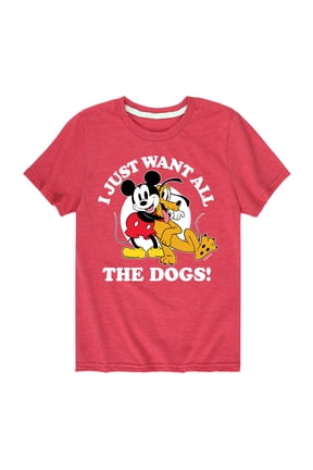 Mickey & Friends - Mickey Pluto Just Want All Dogs - Toddler And Youth Short Sleeve Graphic T-Shirt