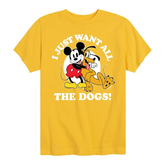 Mickey & Friends - Mickey Pluto Just Want All Dogs - Toddler And Youth Short Sleeve Graphic T-Shirt