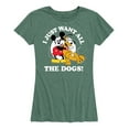 thumbnail image 1 of Mickey & Friends - Mickey Pluto Just Want All Dogs - Women's Short Sleeve Graphic T-Shirt, 1 of 5