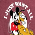 thumbnail image 1 of Mickey & Friends - Mickey Pluto Just Want All Dogs - Women's Short Sleeve Graphic T-Shirt, 1 of 4