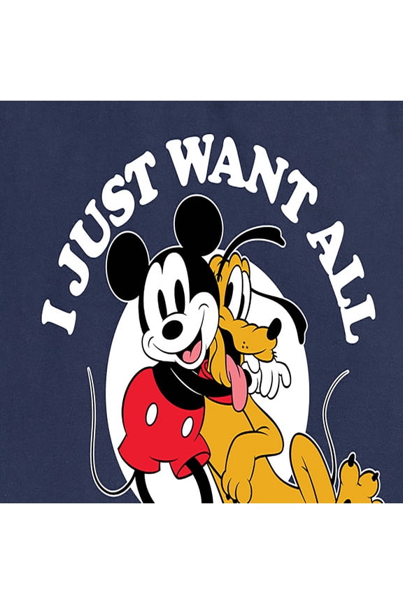 Mickey & Friends - Mickey Pluto Just Want All Dogs - Women's Short Sleeve Graphic T-Shirt