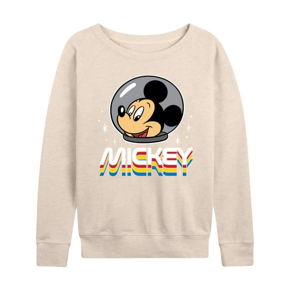 Mickey & Friends - Mickey Portrait Retro - Women's Lightweight French Terry Long Sleeve Shirt