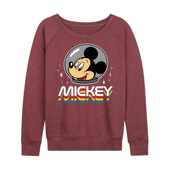 Mickey & Friends - Mickey Portrait Retro - Women's Lightweight French Terry Long Sleeve Shirt