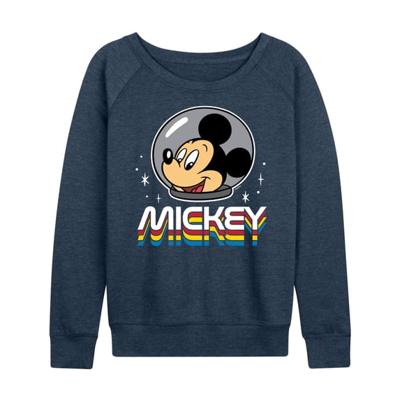 Mickey & Friends - Mickey Portrait Retro - Women's Lightweight French Terry Long Sleeve Shirt