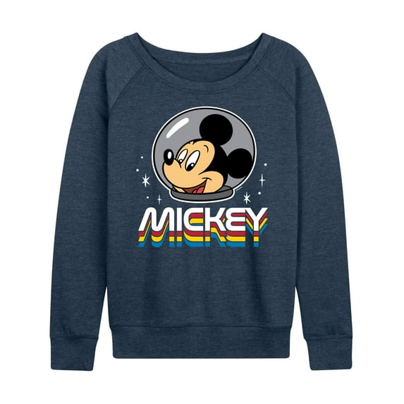 Mickey & Friends - Mickey Portrait Retro - Women's Lightweight French Terry Long Sleeve Shirt