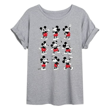 Mickey & Friends - Mickey Poses Grid - Women's Oversized T-Shirt