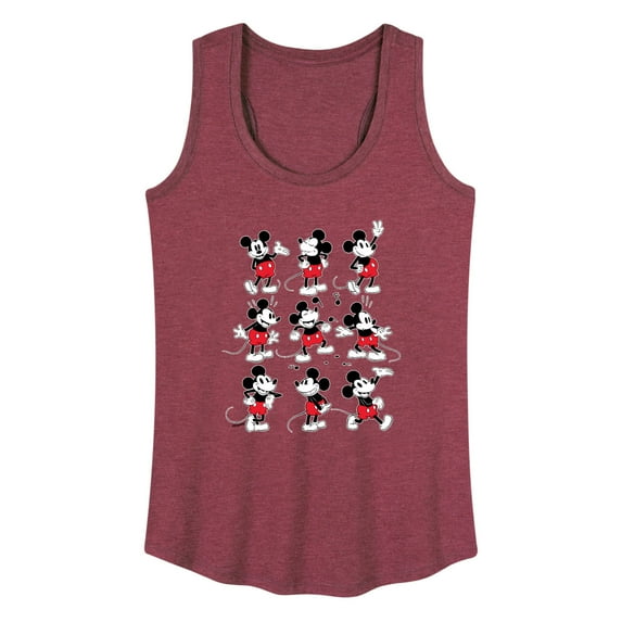 Mickey & Friends - Mickey Poses Grid - Women's Racerback Tank Top