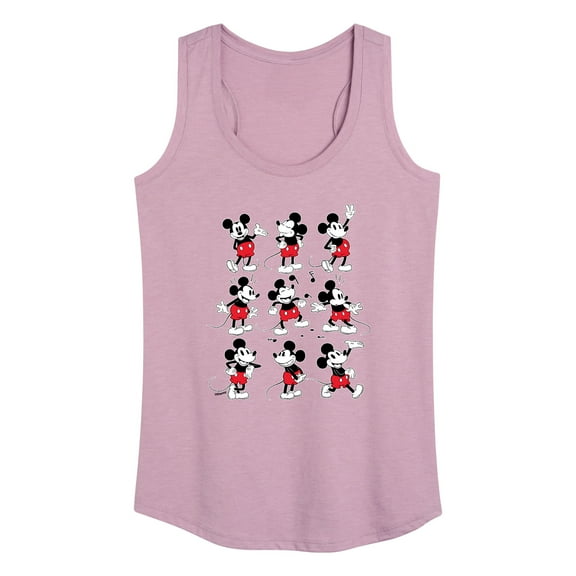 Mickey & Friends - Mickey Poses Grid - Women's Racerback Tank Top