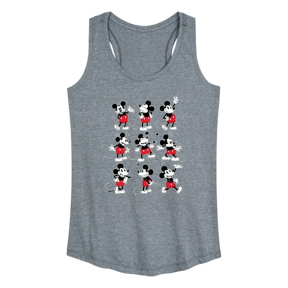 Mickey & Friends - Mickey Poses Grid - Women's Racerback Tank Top