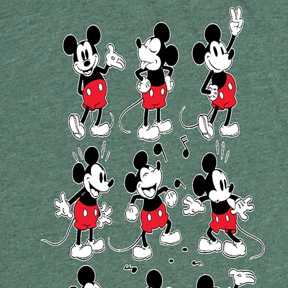 Mickey & Friends - Mickey Poses Grid - Women's Short Sleeve Graphic T-Shirt