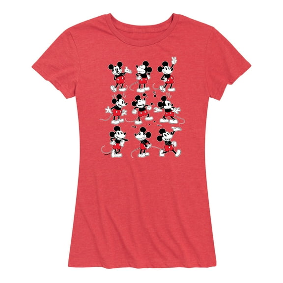 Mickey & Friends - Mickey Poses Grid - Women's Short Sleeve Graphic T-Shirt