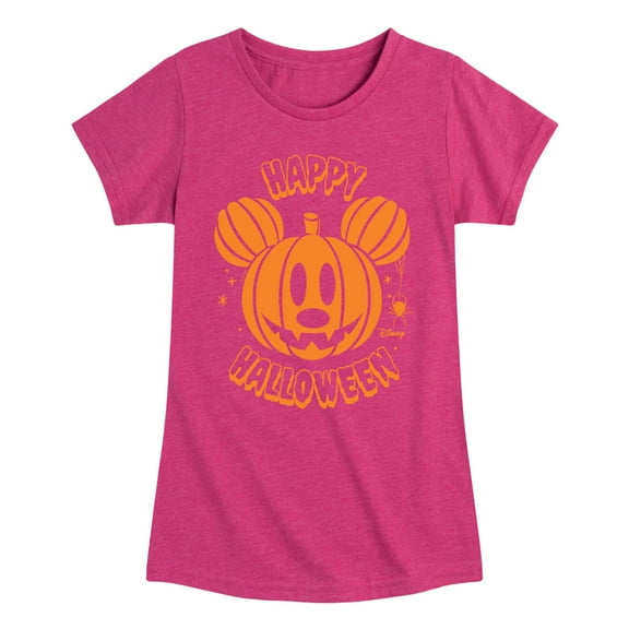 Mickey & Friends - Mickey Pumpkin - Toddler And Youth Girls Short Sleeve Graphic T-Shirt