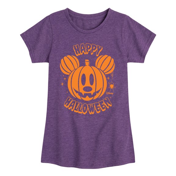 Mickey & Friends - Mickey Pumpkin - Toddler And Youth Girls Short Sleeve Graphic T-Shirt