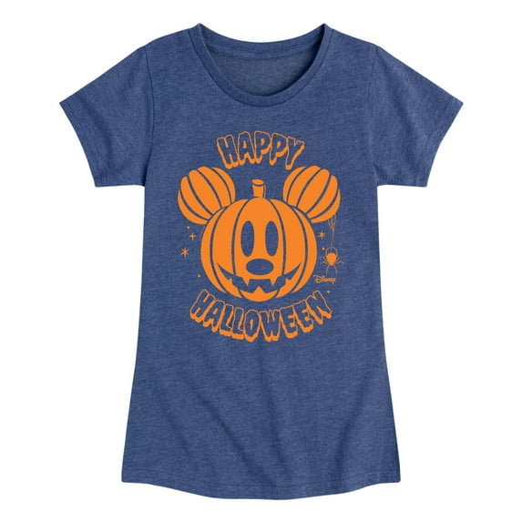Mickey & Friends - Mickey Pumpkin - Toddler And Youth Girls Short Sleeve Graphic T-Shirt