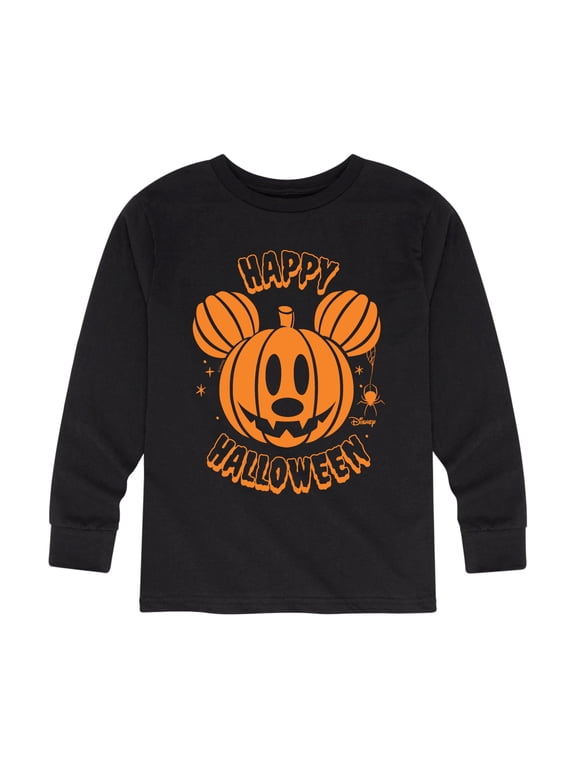 - Mickey Pumpkin Boys' Long Sleeve Graphic T-Shirt